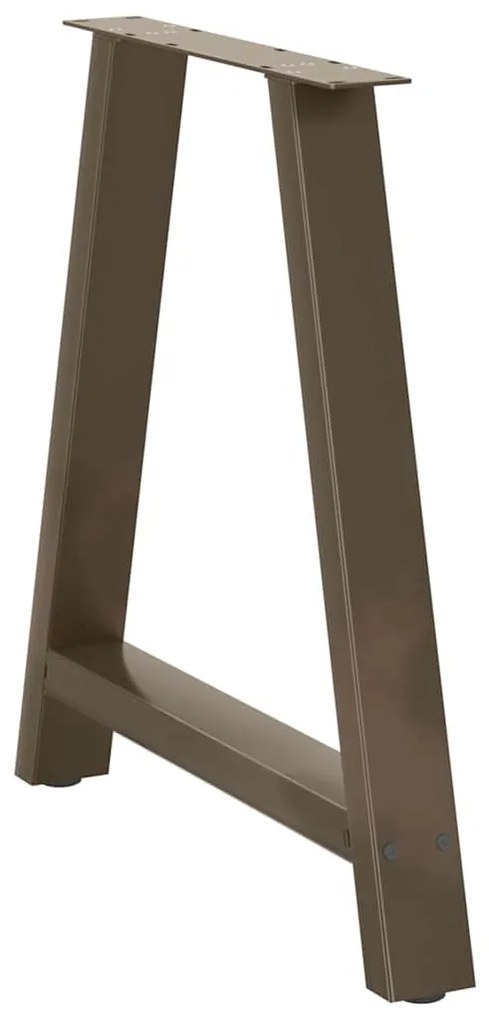 Pés de mesa de jantar em formato A, 2 peças, 70x(72-73) cm, aço