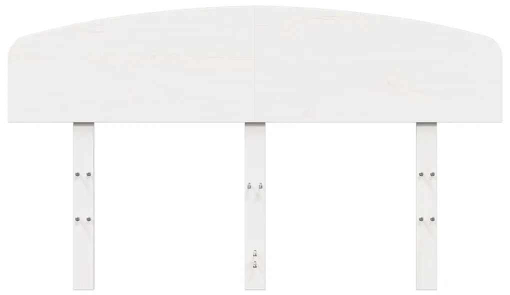 Cabeceira 135 cm madeira de pinho maciça branco