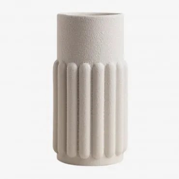 Vaso De Cerâmica Sabine Branco Quebrado - Sklum