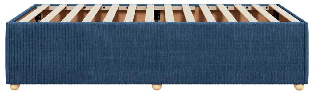 Estrutura de cama sem colchão 90x200 cm tecido azul