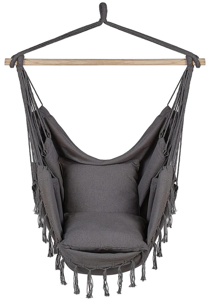 Cadeira suspensa em algodão cinzento BONEA Beliani
