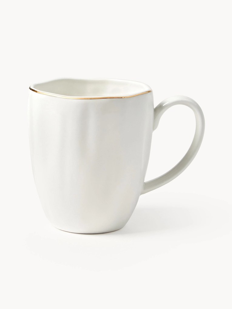 Canecas de porcelana com relevo Sali, conjunto de 2