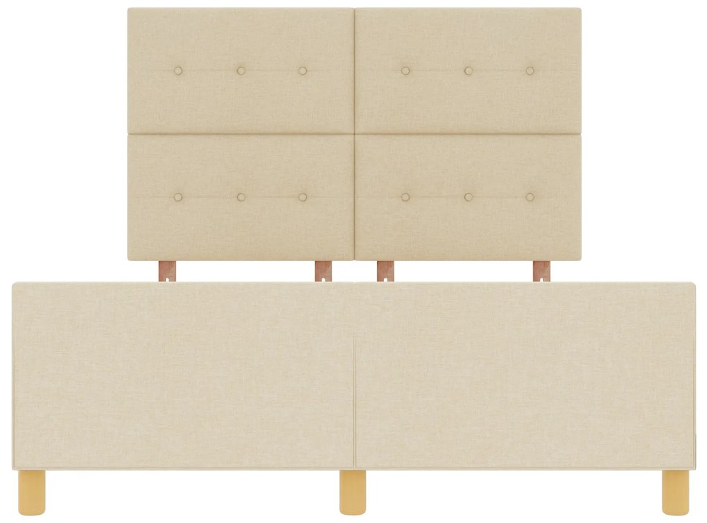 Estrutura de Cama Creme 140x200 cm da vidaXL em Tecido