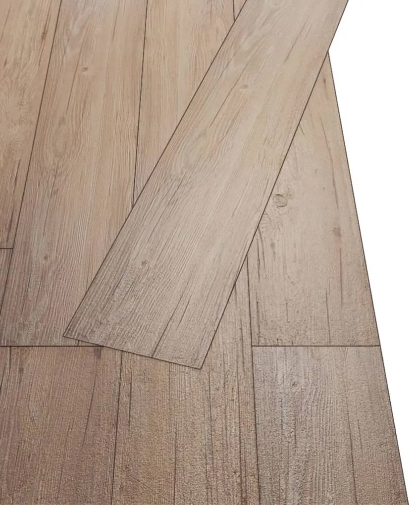 Tábuas de soalho PVC auto-adesivo 5,02 m² 2mm castanho carvalho
