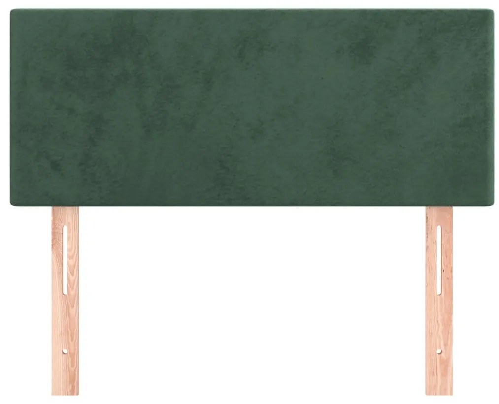 Cabeceira de cama veludo 80x5x78/88 cm verde-escuro