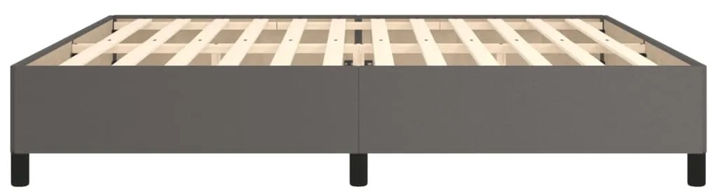 Estrutura de cama 200x200cm couro artificial cinzento