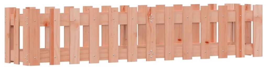Canteiro elevado c/ design de cerca 150x30x30cm madeira douglas