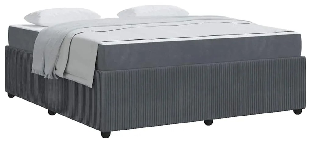Estrutura de cama com colchão Cinzento escuro 180 x 200 cm