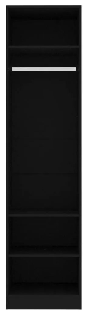 Roupeiro 50x50x200 cm derivados de madeira preto