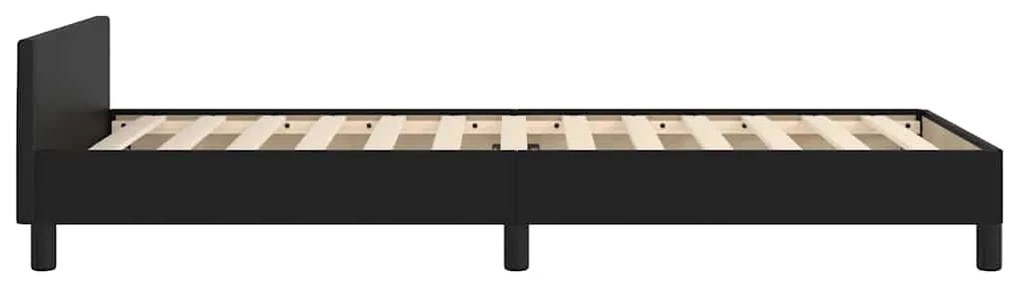 Estrutura cama c/ cabeceira sem colchão 90x200 cm preto