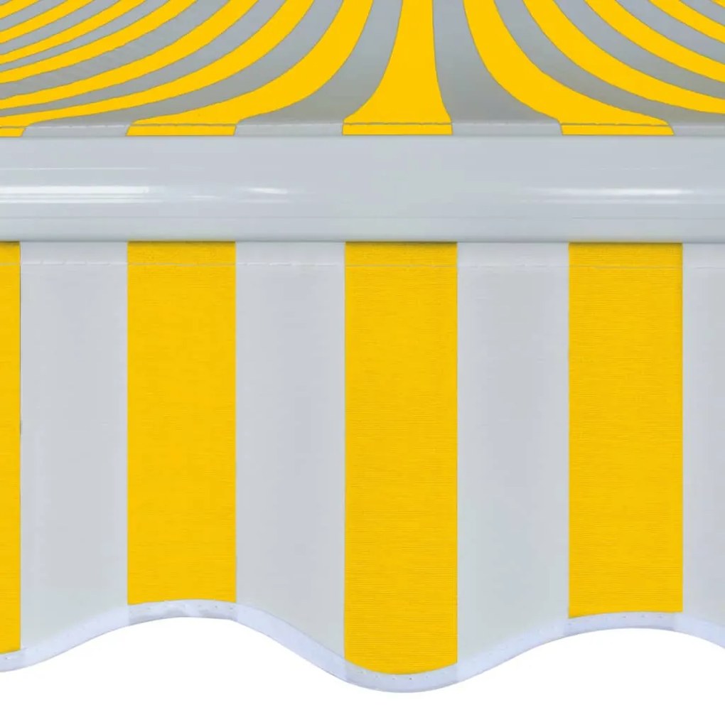 Toldo dobrável manual 400 cm amarelo/branco