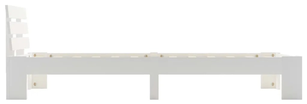 Estrutura de cama 100x200 cm pinho maciço branco