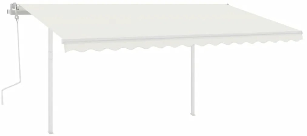 Conjunto de postes para toldo 450x245 cm ferro branco