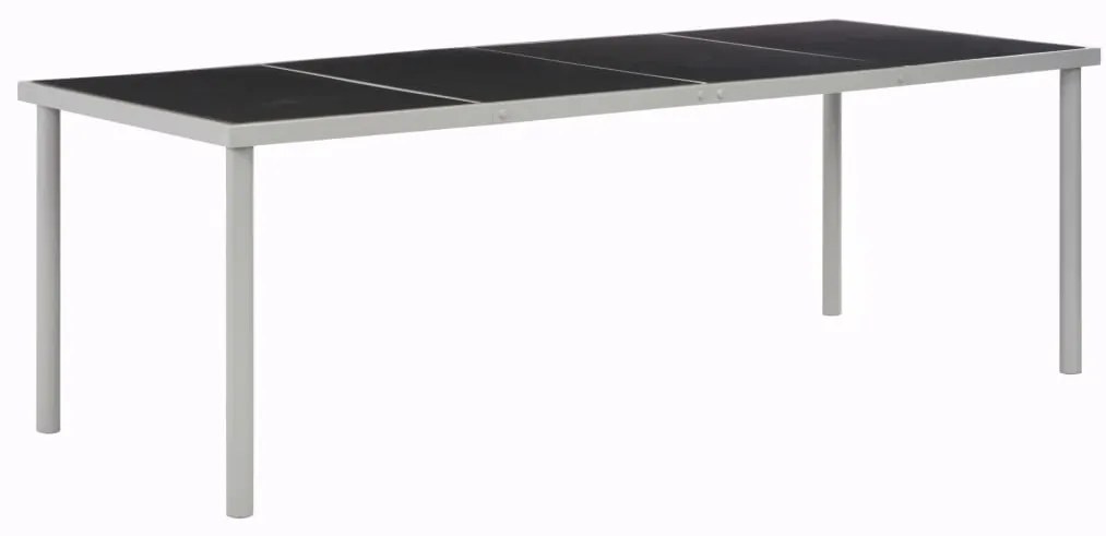Mesa de jardim 220x90x74,5 cm preto