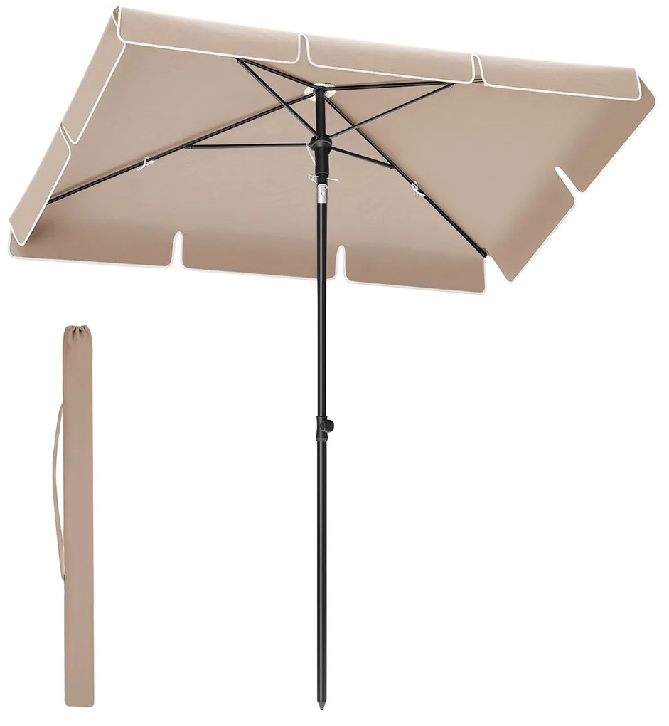 Guarda-sol para varanda  230 x 150 cm  UPF 50+ Taupe