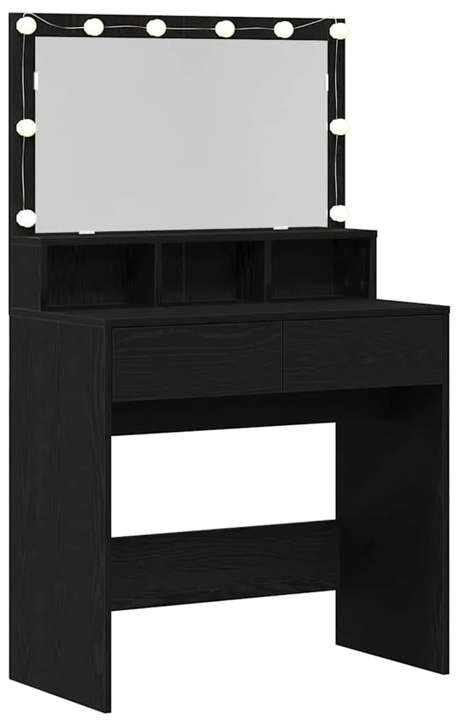 Mesa de vestir Carvalho preto Aglomerado