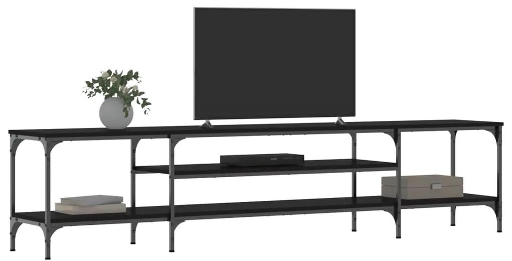 Móvel de TV 201x35x45 cm derivados de madeira/ferro preto