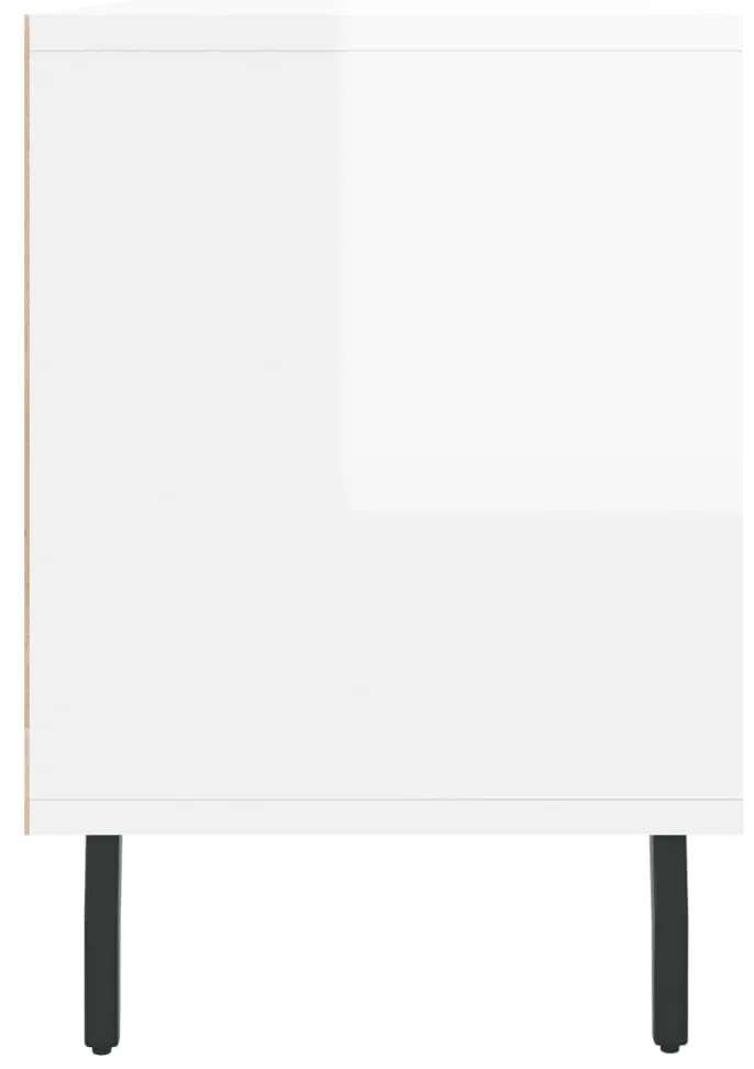 Móvel p/ TV 150x30x44,5 cm derivados madeira branco brilhante