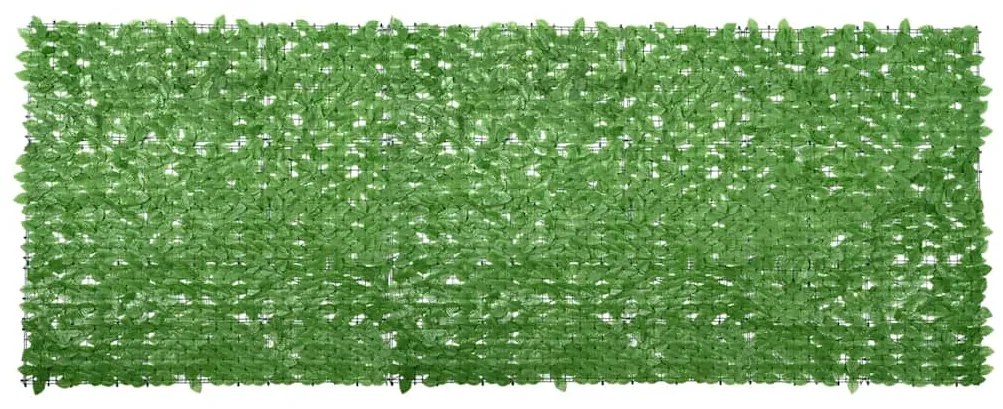 Tela de varanda com folhas verdes 400x150 cm
