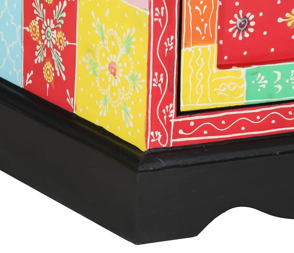 Armário de Gavetas vidaXL Multicolorido 40x40x60 cm em Madeira Sólida