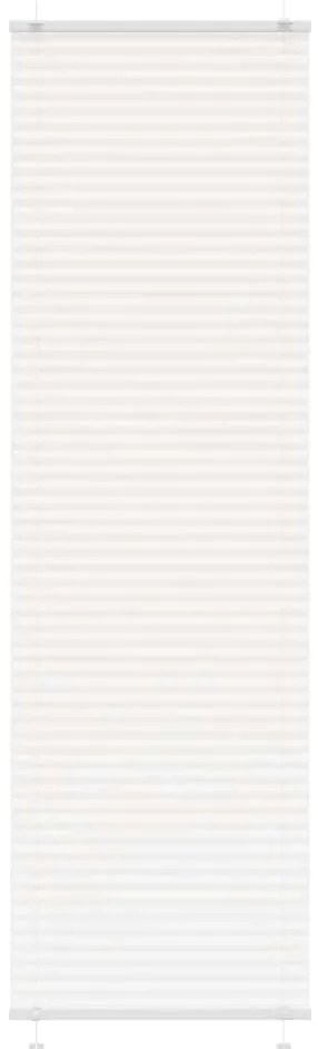 vidaXL Branco Plissada Cega 60x200 cm Largura Tecido 59,4 cm Poliéster