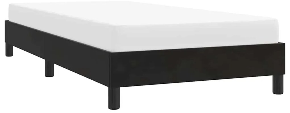 Estrutura de cama sem colchão 80x210 cm veludo preto