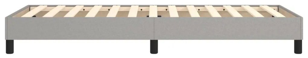 Estrutura de cama sem colchão 90x200 cm tecido cinzento-claro