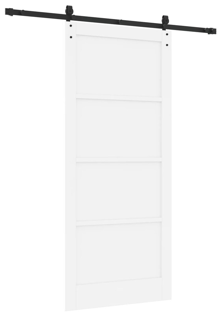 Porta Deslizante vidaXL com Conjunto de Hardware Branco 93x211 cm Made
