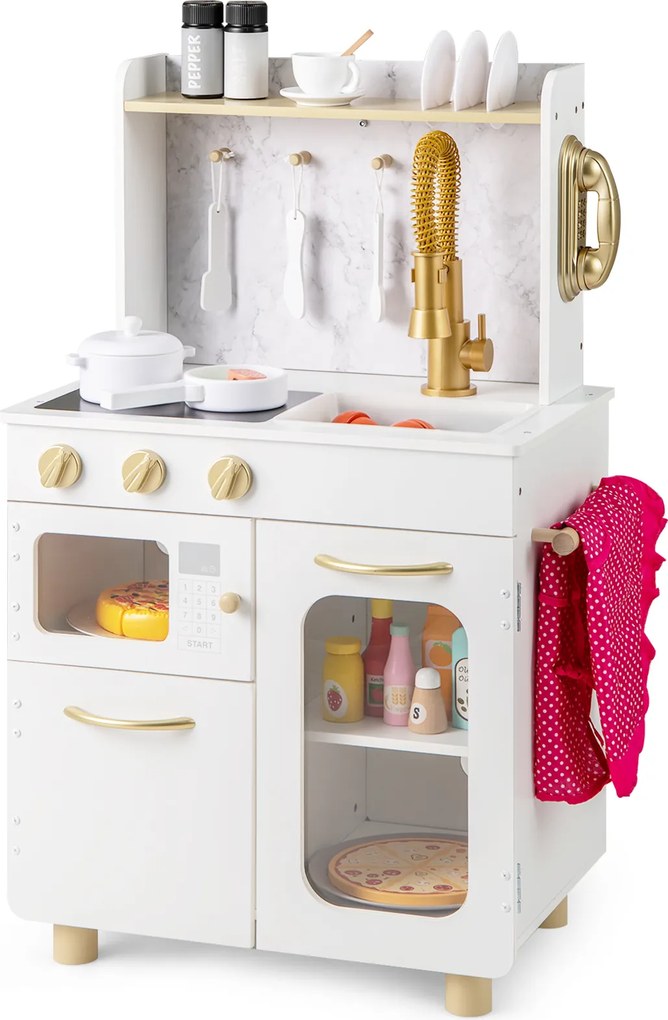 Cozinha de Brincar Infantil, 53 x 30 x 80 cm, Sistema Antitombo, Branco