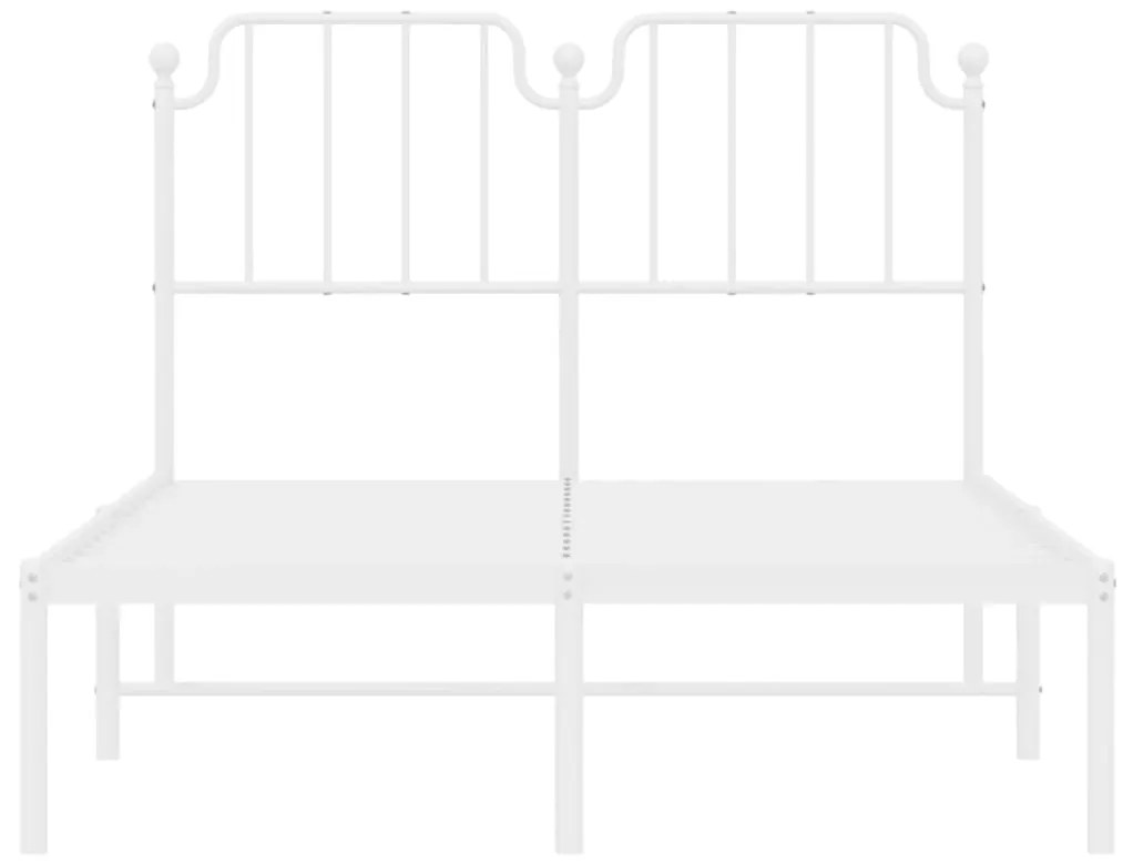 Estrutura de cama com cabeceira 120x200 cm metal branco