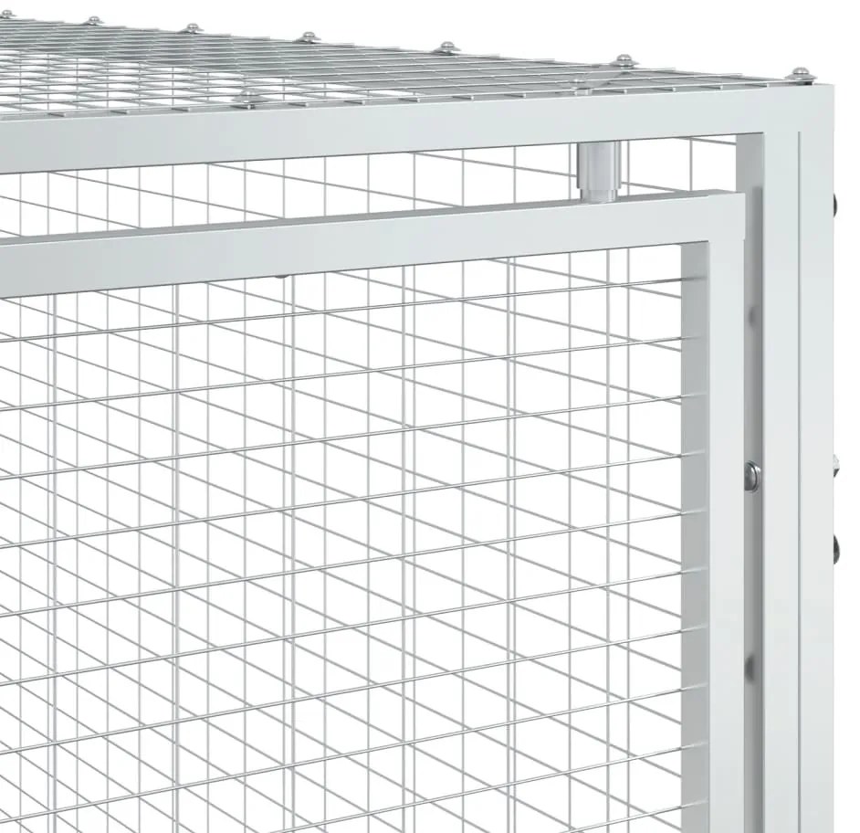 Casota p/ cães c/ parque 153x396x110 cm aço galvaniz. antracite