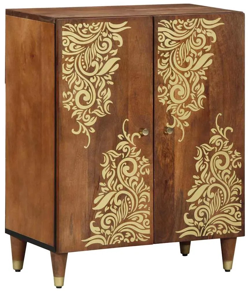 vidaXL Buffet Castanho 60 x 33 x 75 cm Madeira de manga maciça