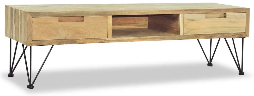 Móvel de TV 120x35x35 cm teca maciça