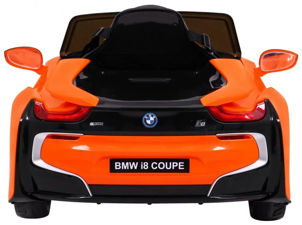 Carro elétrico para Crianças 12V BMW I8 LIFT Rodas de EVA, Assento de couro Laranja