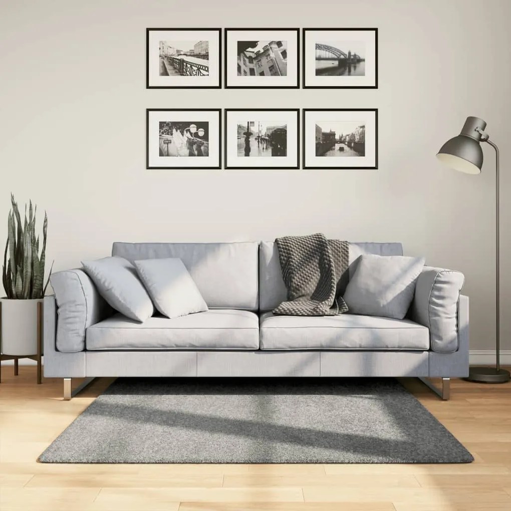 Tapete shaggy de pelo alto PAMPLONA 120x120 cm verde