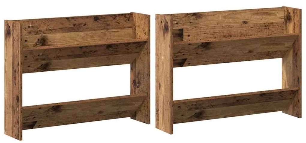 Armários para Sapatos de Parede 2 pcs Madeira antiga