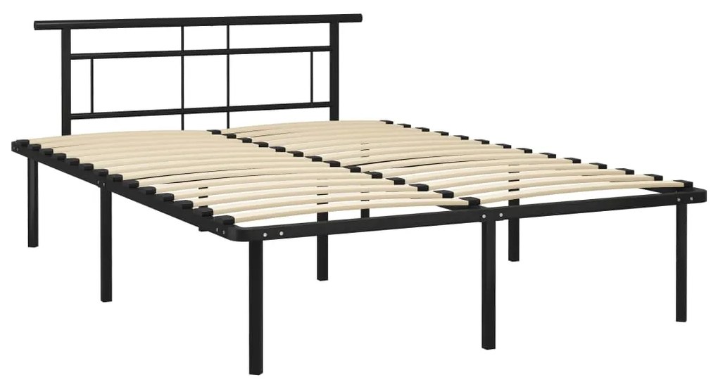 Estrutura de cama 140x200 cm metal preto