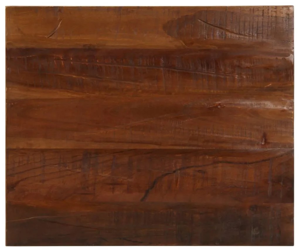 Tampo de mesa retangular 60x50x2,5 cm madeira recuperada maciça