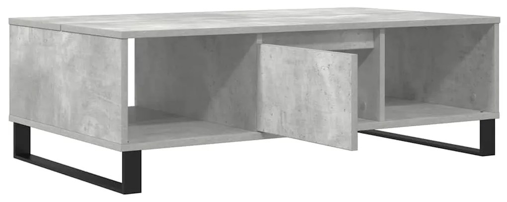 Mesa de centro 104x60x35 cm derivados madeira cinzento cimento