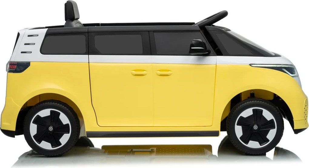 Carro elétrico para Crianças 12V Volkswagen ID BUZZ, Rodas Espuma EVA, assento couro ecológico Amarela