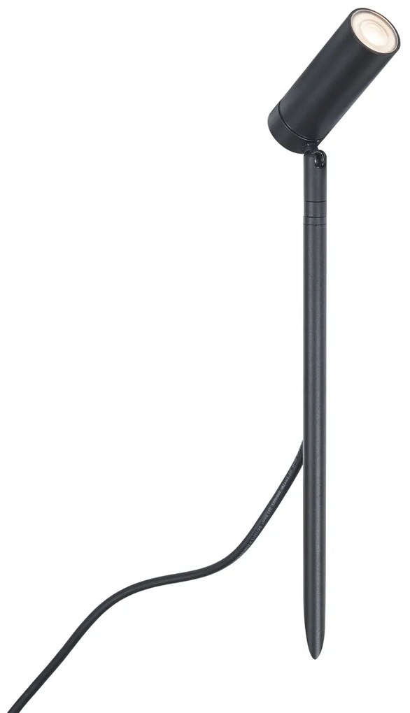 Foco de jardim preto 40cm incl. LED ajustável IP65 incl. cabo e ficha - Carl