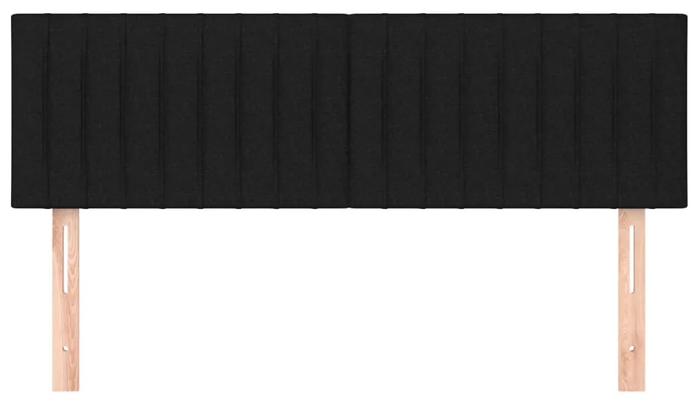 Cabeceira de cama 2 pcs tecido 72x5x78/88 cm preto