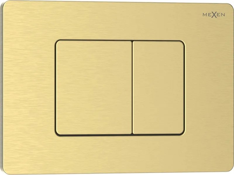 Mexen Tex 05 botão de descarga aço inoxidável, dourado escovado - 6105-11