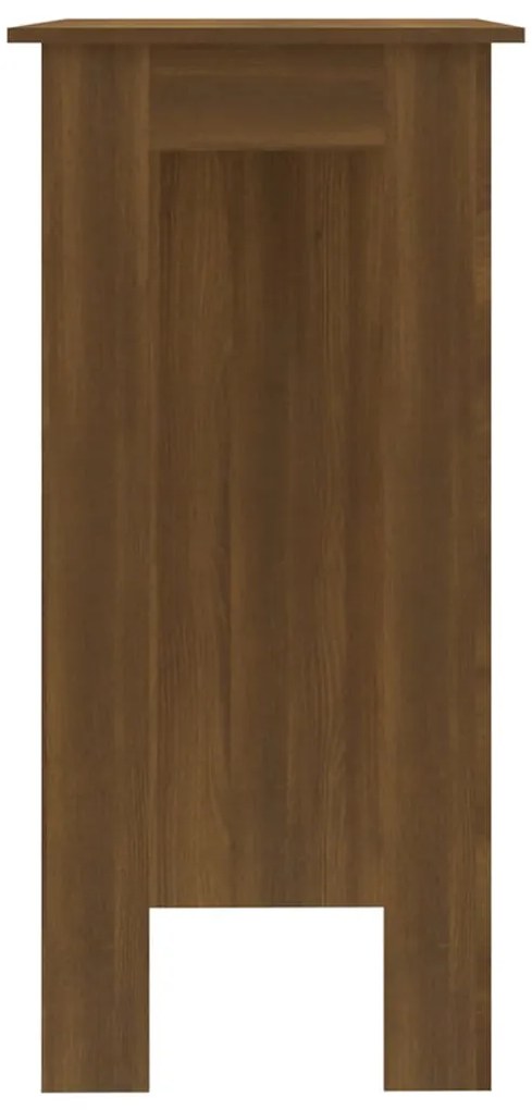 Mesa bar c/ prateleiras contraplacado 102x50x103,5cm castanho