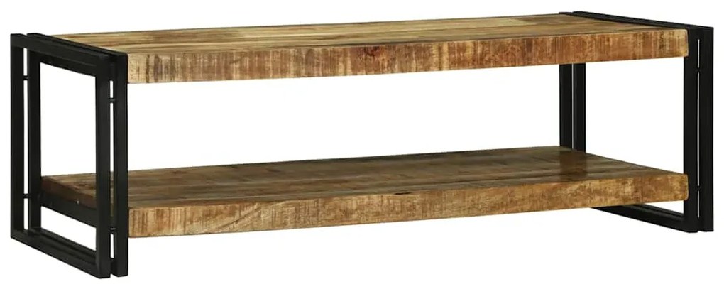 Mesa de Café 120x50x38 cm Madeira Sólida Rústica de Mangueira