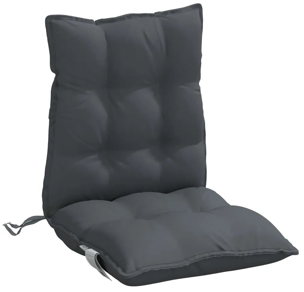 Almofadões cadeira encosto baixo jardim 2 pcs oxford antracite