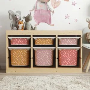Autocolante para caixa IKEA TROFAST - padrão BOHO