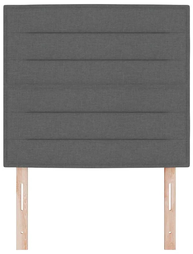 Cabeceira LED Design Linhas Cinza Escuro 90 cm Tecido