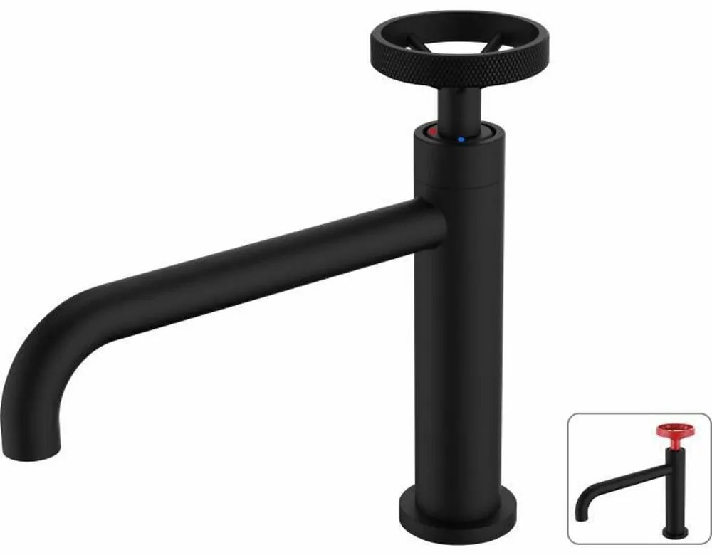 Torneira Monocomando Rousseau industrial Preto mate Metal