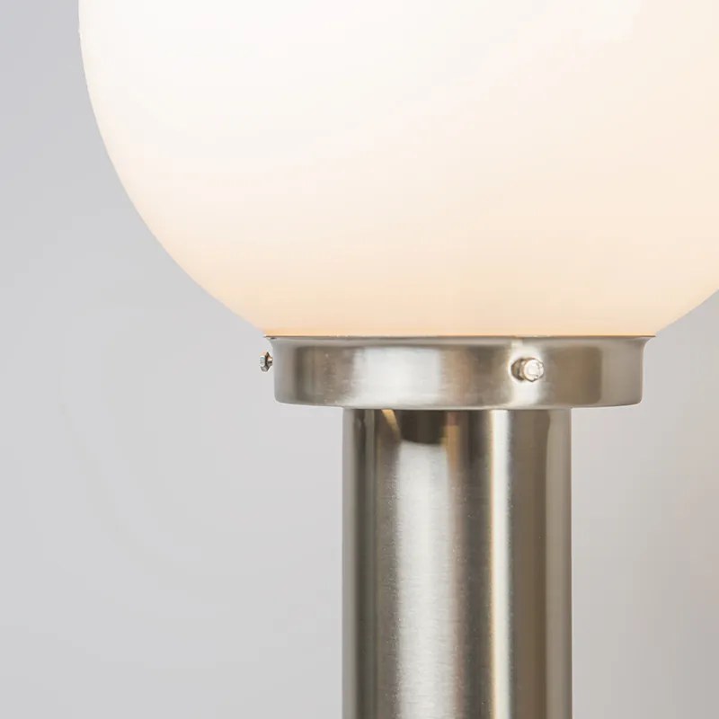 Moderno poste de luz de exterior em aço inoxidável 100 cm - Sfera Moderno